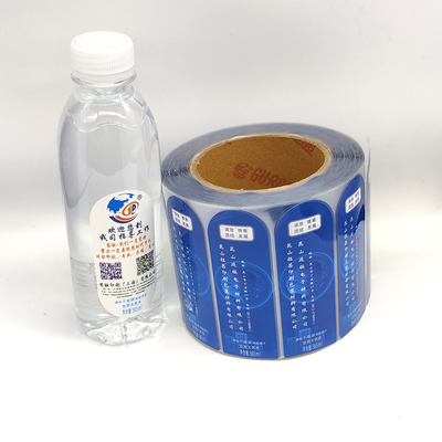 Nhãn chai nước giải khát hình chữ nhật Nhãn chai nước uống BOPP CMYK rõ ràng
