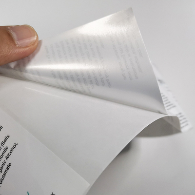 Nhãn mỹ phẩm không thấm nước Glassine Lamination Ngọc trai BOPP Clear