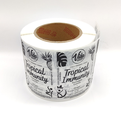 UV Varnishing Nhãn mỹ phẩm chống thấm nước Offset Nhãn dán Vinyl trong suốt mờ