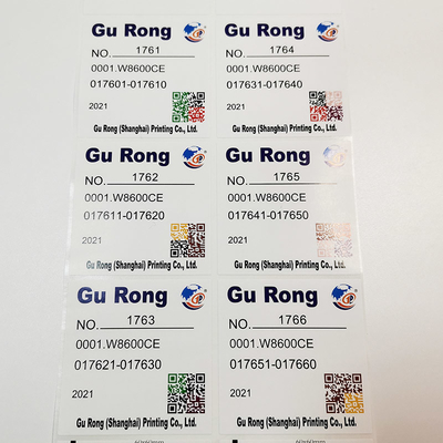 Phim BOPP Nhãn dữ liệu thay đổi In nhãn mã Qr hình bầu dục