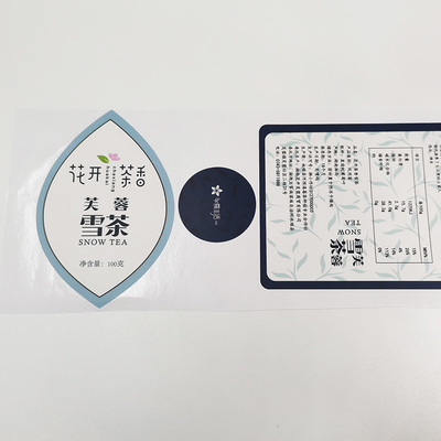 Nhãn mỹ phẩm không thấm nước BOPP Varnishing CMYK Giấy dán Vinyl bóng