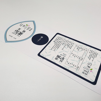 Nhãn mỹ phẩm không thấm nước BOPP Varnishing CMYK Giấy dán Vinyl bóng
