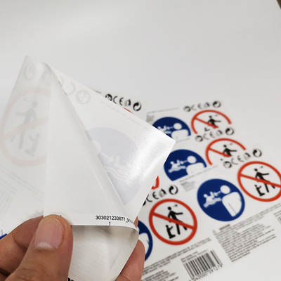Cảnh báo bóng Nhãn dán PVC CMYK Keo chống thấm Giấy Vinyl