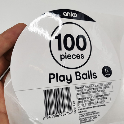 Nhãn dán bao bì BOPP Giấy dán nhãn có thể tháo rời CMYK tổng hợp