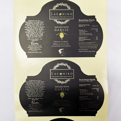 Die Cut BOPP Food Adhesive Labels Nhãn dán lá hình chữ nhật có thể tháo rời