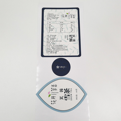 Nhãn chai nước giải khát Pantone CMYK Die Cut Chai nước trái cây