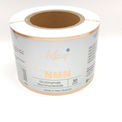 Nhãn sản phẩm mỹ phẩm Glassine Giấy dán sáng bóng có thể in CMYK