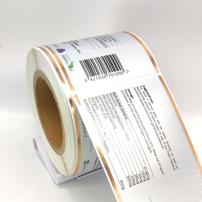 Nhãn sản phẩm mỹ phẩm Glassine Giấy dán sáng bóng có thể in CMYK