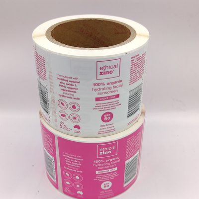 Nhãn mỹ phẩm không thấm nước bóng nhiều lớp CMYK Makeup White Label