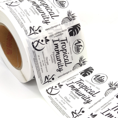 Matte Laminate White Label Mỹ phẩm Glossy Không thấm nước Vinyl Sticker Glossy
