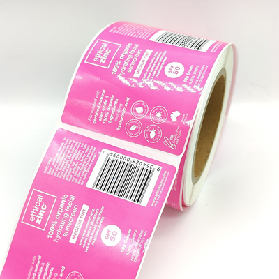 Nhãn mỹ phẩm không thấm nước bóng nhiều lớp CMYK Makeup White Label