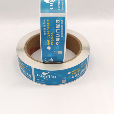 Nhãn dược phẩm hình chữ nhật In nhãn 10ml Lọ CMYK Nhãn chai thuốc