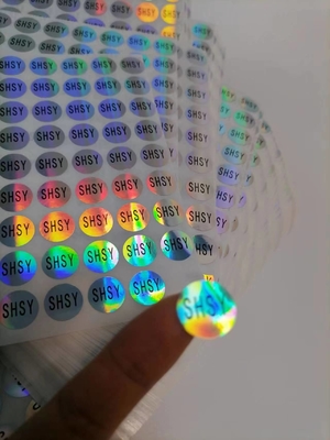 Easy Peel Holographic Seal Stickers Uv Chống in Vinyl chống thấm bền