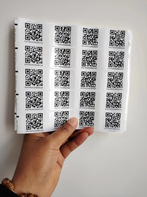 Kiss cắt khác nhau kích thước tùy chỉnh Smart Qr nhãn dán dán