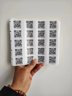 Kiss cắt khác nhau kích thước tùy chỉnh Smart Qr nhãn dán dán
